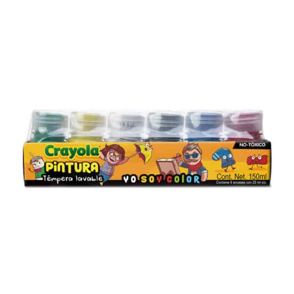 Crayola, Pintura Tempera Lavable, 10 Unidades