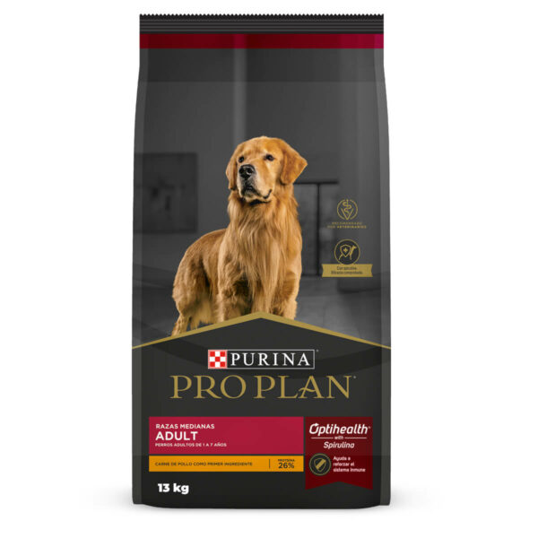 Purina Pro Plan Razas Medianas Adult, Optihealth, Pollo, 13 kg