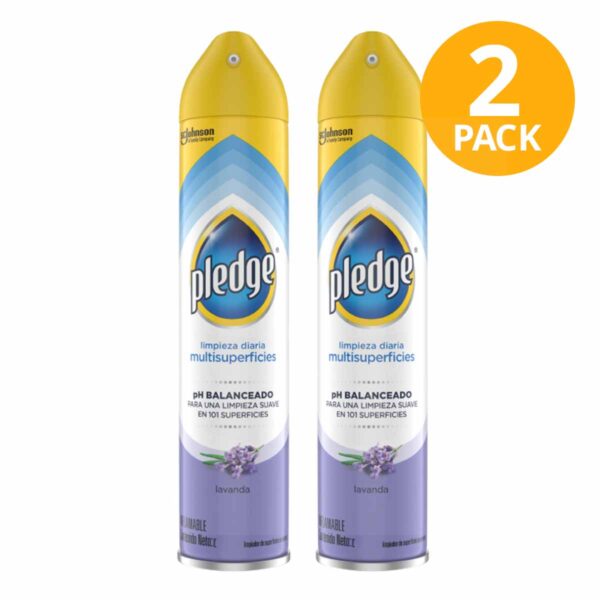 Pledge Multisuperficies Lavanda, Limpieza Diaria, 275 ml (Pack de 2)