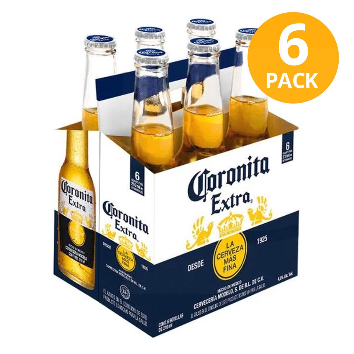 7503034941217 Coronita Extra, Cerveza, Botella 210 ml (Pack de 6) - Imagen 1
