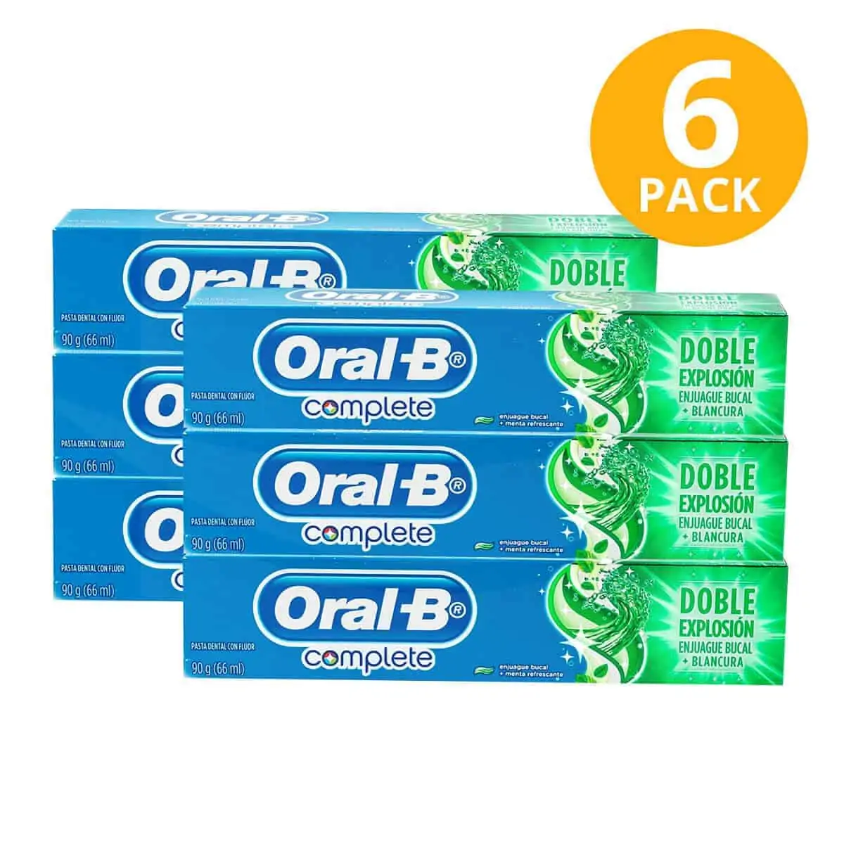 Oral-B Complete Doble Explosión Blancura, Crema Dental, 66 ml