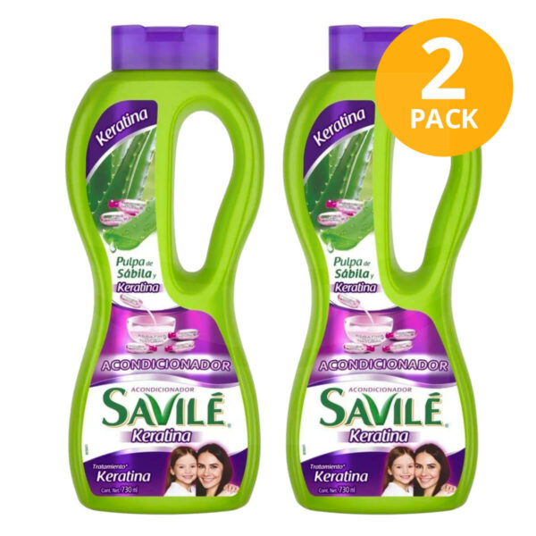 Savile Acondicionador con Pulpa de Sábila y Keratina, 730 ml (Pack de 2)