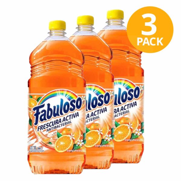 Fabuloso Ultra Frescura Naranja, Desinfectante, 1 L (Pack de 3)