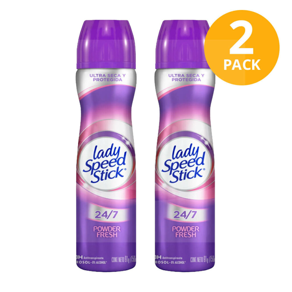 Lady Speed Stick Power Fresh, Desodorante en Aerosol, 150ml (Pack de 2