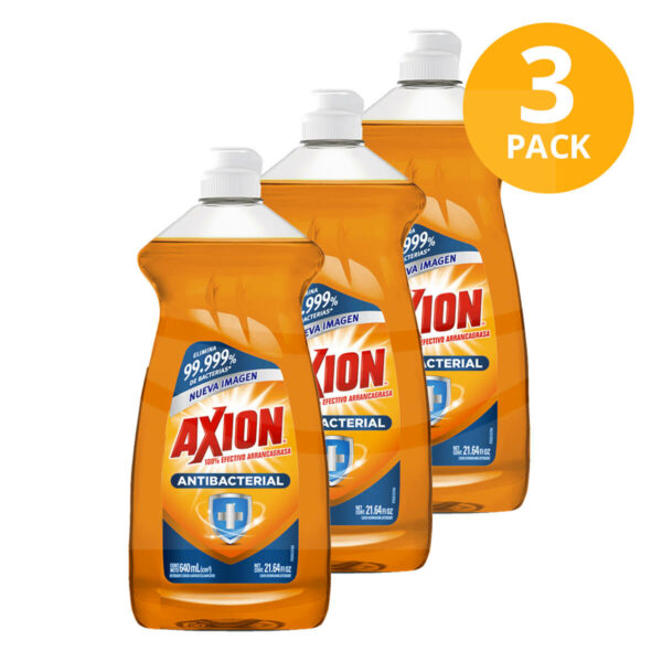 Axion Limón, Jabón Líquido para Platos, 640 ml (Pack de 3)