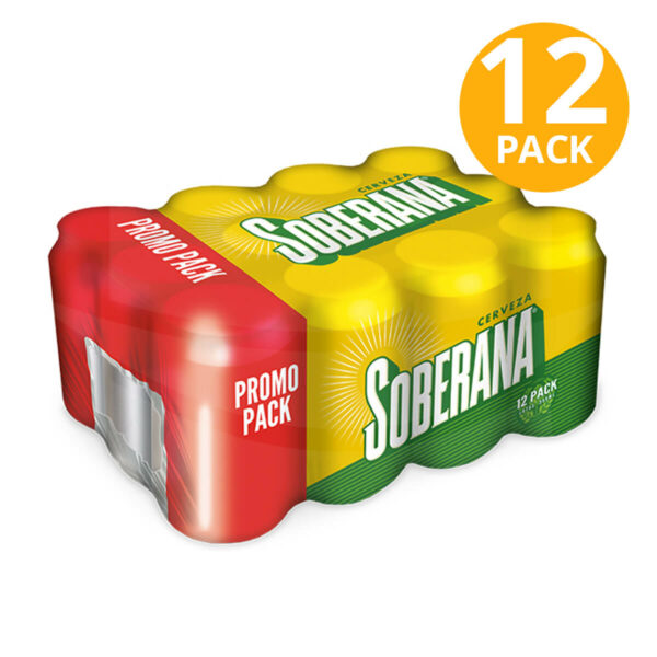 Soberana, Cerveza, Lata, 355 ml (Pack de 12)