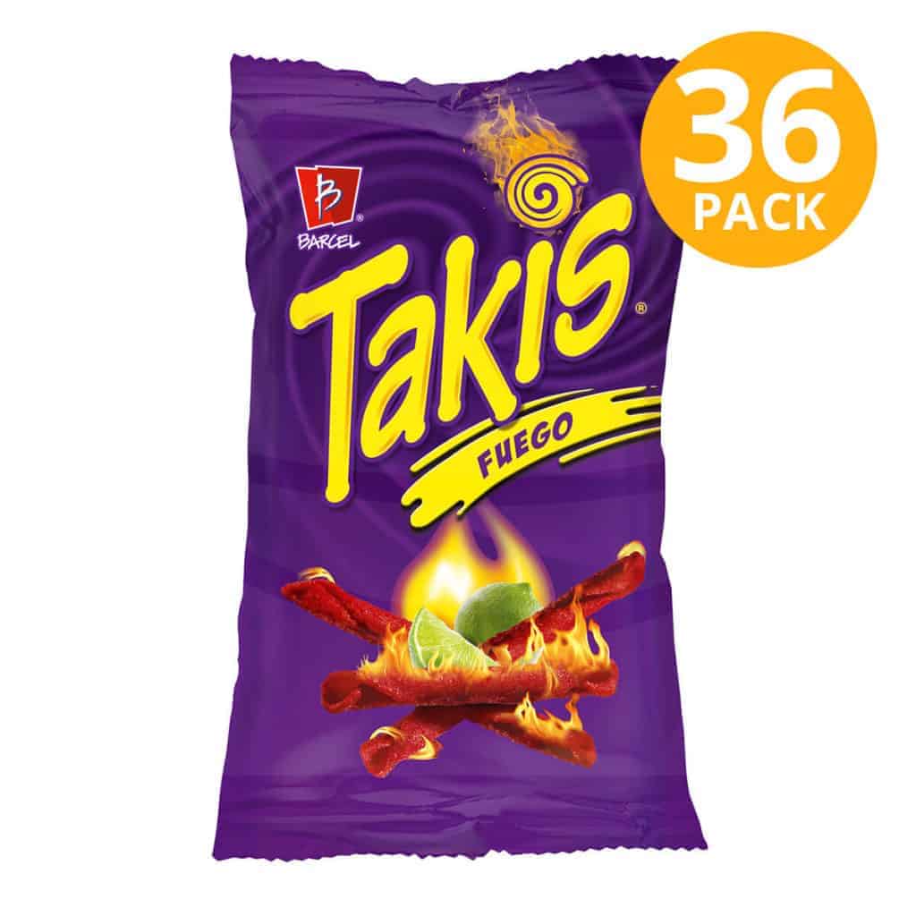 Takis Fuego Extremo, Snacks de Maíz Picante, 56 gr (Pack de 36) Superunico El Supermercado