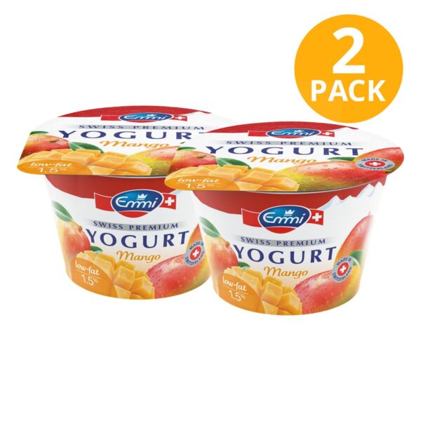 Emmi Yogurt Mango, Semidescremado, 100 gr (Pack de 2)
