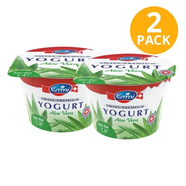 Emmi Yogurt Aloe Vera, Semidescremado, 100 gr (Pack de 2)