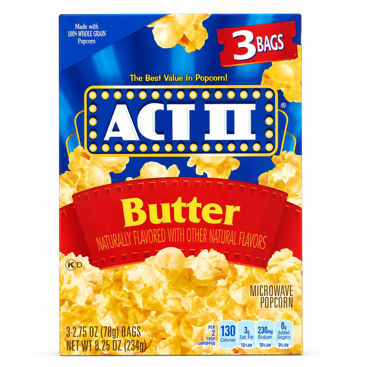 76150232271 Act II, Popcorn Butter, 3 Bolsas - Imagen 1