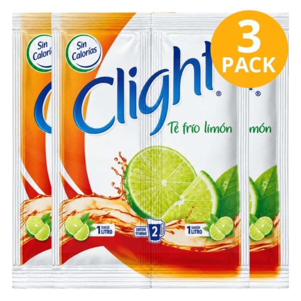 Clight Té Limón Sin Calorías, Mezcla en Polvo 14 gr (Pack de 3)
