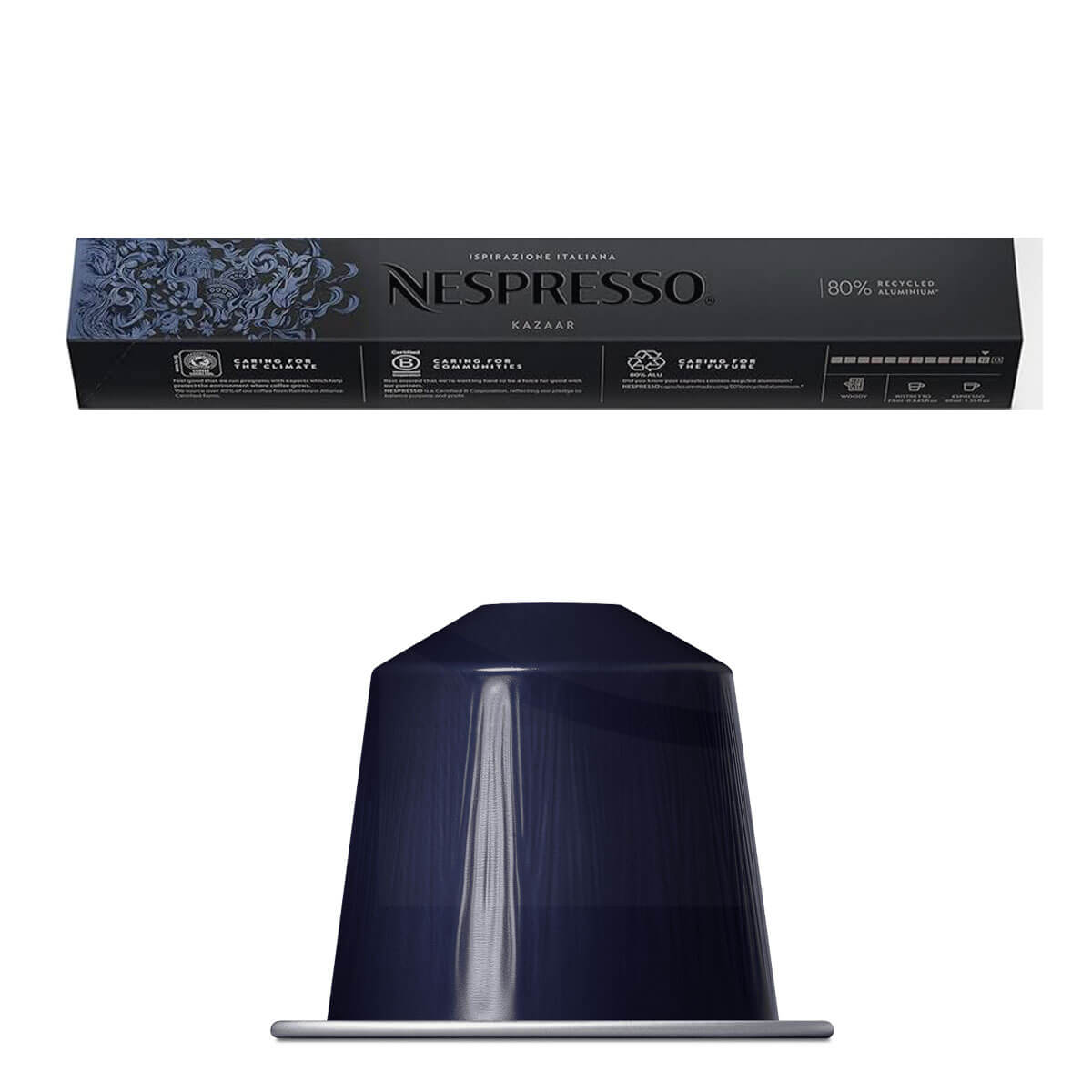 7630585378602 Nespresso Cápsulas Kazaar, Ispirazione Italiana, 10 Unidades - Imagen 1