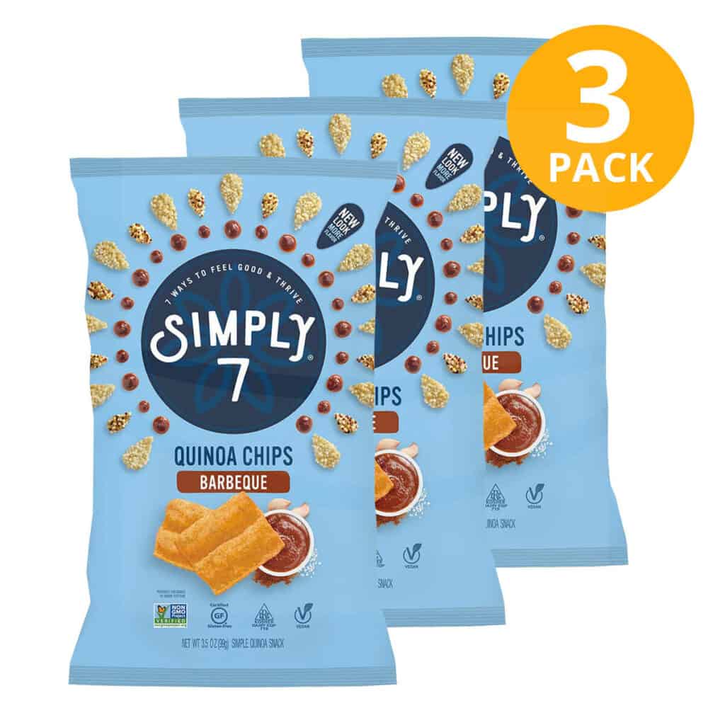 Simply 7, Quinoa Chips Barbeque, 99 gr (Pack de 3) Superunico El