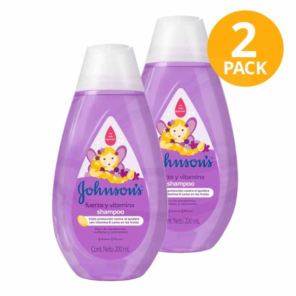 Shampoo Fuerza y Vitaminas Johnson’s, 200 ml (Pack de 2)