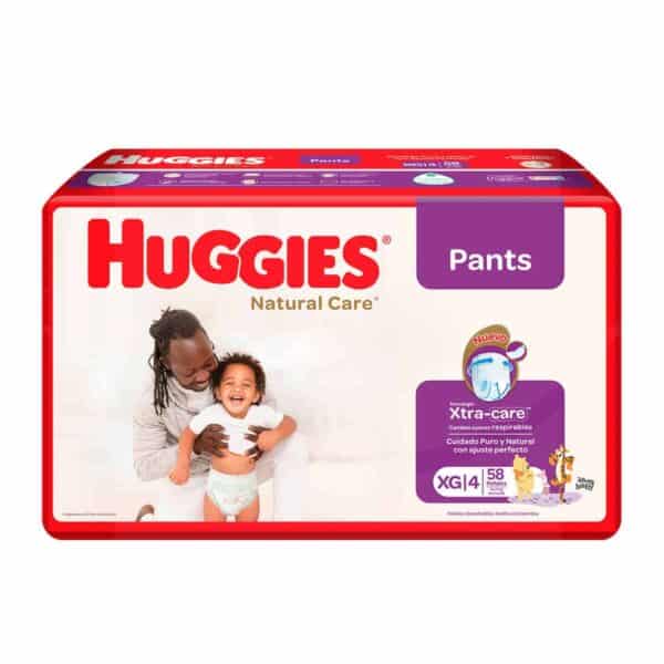 Huggies Natural Care Pants XG, 58 Pañales