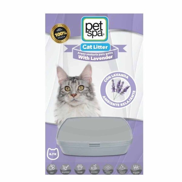 Arena para Gatos, Pet Spa, Lavender, 4.7 kg (10.36 lb)