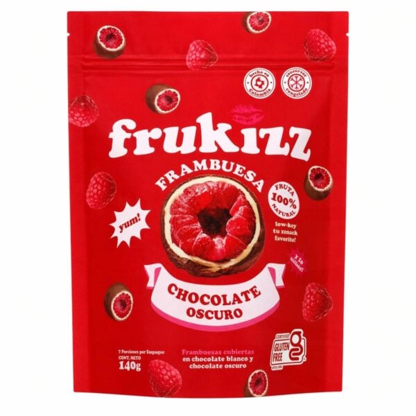 Frukizz Frambuesas Cubiertas en Chocolate Oscuro, 140 gr