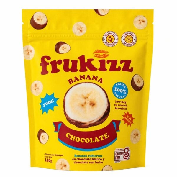 Frukizz Bananos Cubiertos en Chocolate, 140 gr