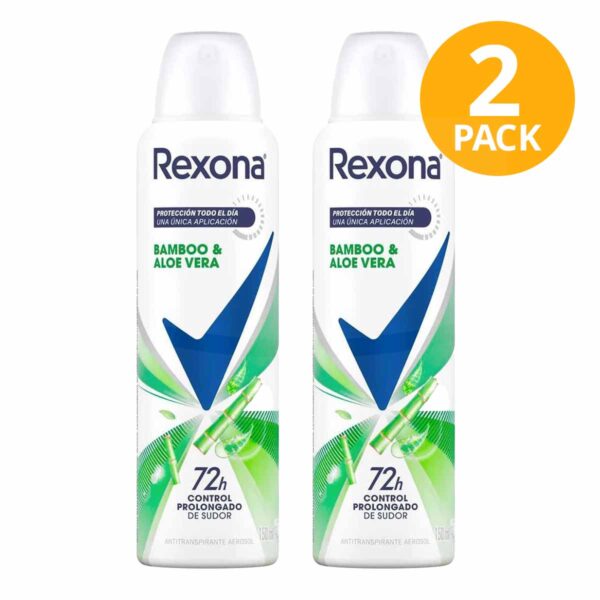 Rexona Bamboo & Aloe Vera, Desodorante Aerosol, 150 ml (Pack de 2)