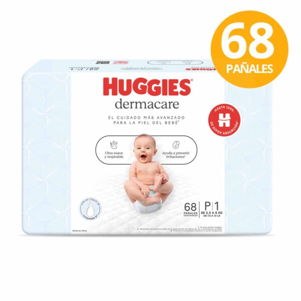 Huggies Dermacare S, 68 Pañales