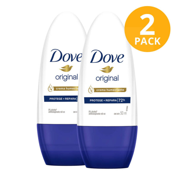 Dove Original, Desodorante Roll-On, 50 ml (Pack de 2)