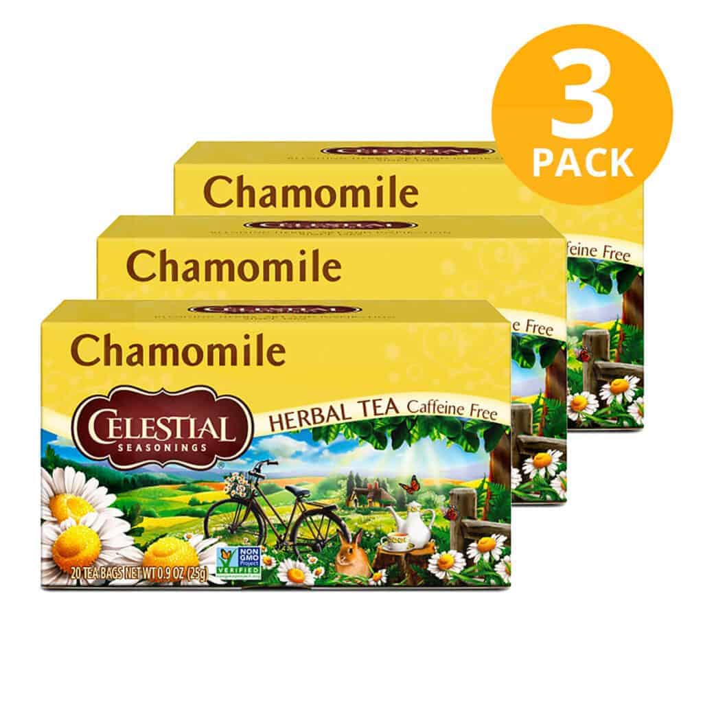 Celestial Seasonings, Chamomile Herbal Tea, 60 Sobres de Té (Pack de 3