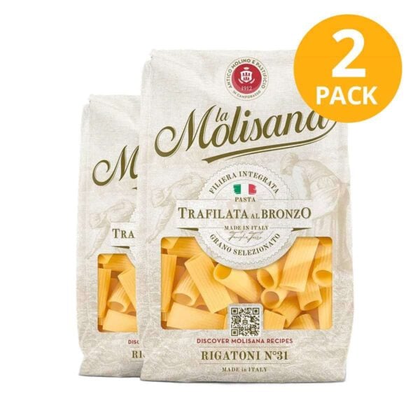 La Molisana, Pasta Rigatoni, 500 gr (Pack de 2)