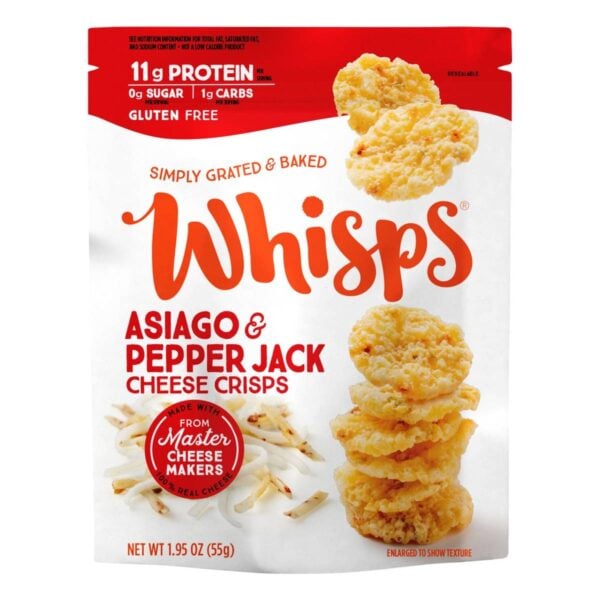 Whisps, Cheese Crisps Asiago Pepper Jack, 1.95 OZ