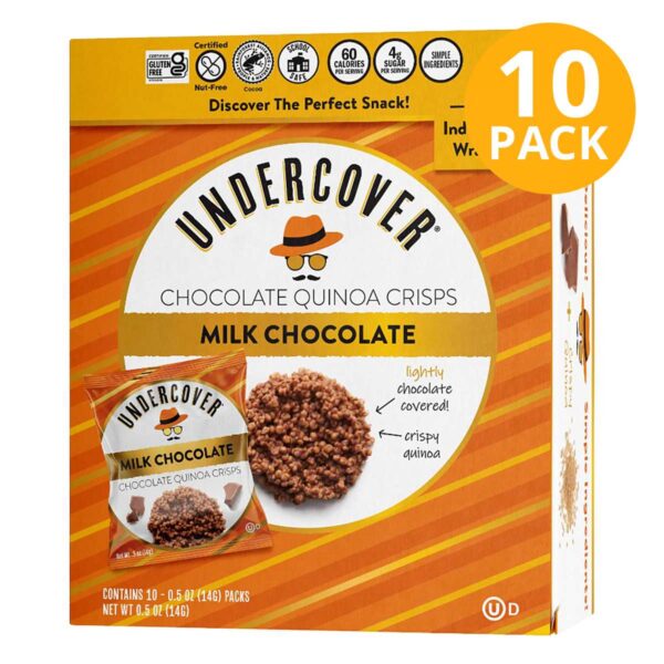 Undercover Chocolate, Milk Chocolate, 0.5 OZ (Pack de 10)
