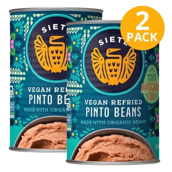Siete Frijoles Refritos Pintos, 16 OZ (Pack de 2)