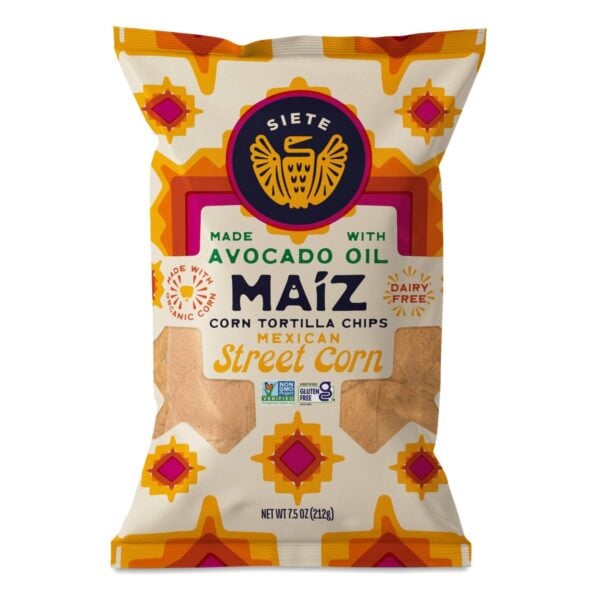 Siete Mexican Street Corn, Tortilla Chips, 7.5 OZ