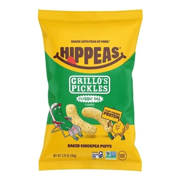 Hippeas Chickpea Puffs, Grillo's Dill Pickle, 3.75 OZ