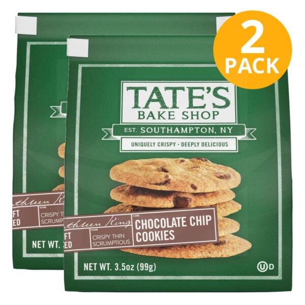 Tate's Bake Shop Chocolate Chip Cookies, 3.5 OZ (Pack de 2)