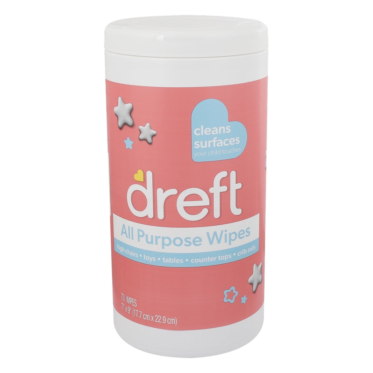 Dreft, Toallitas Multiuso, 70 Unidades