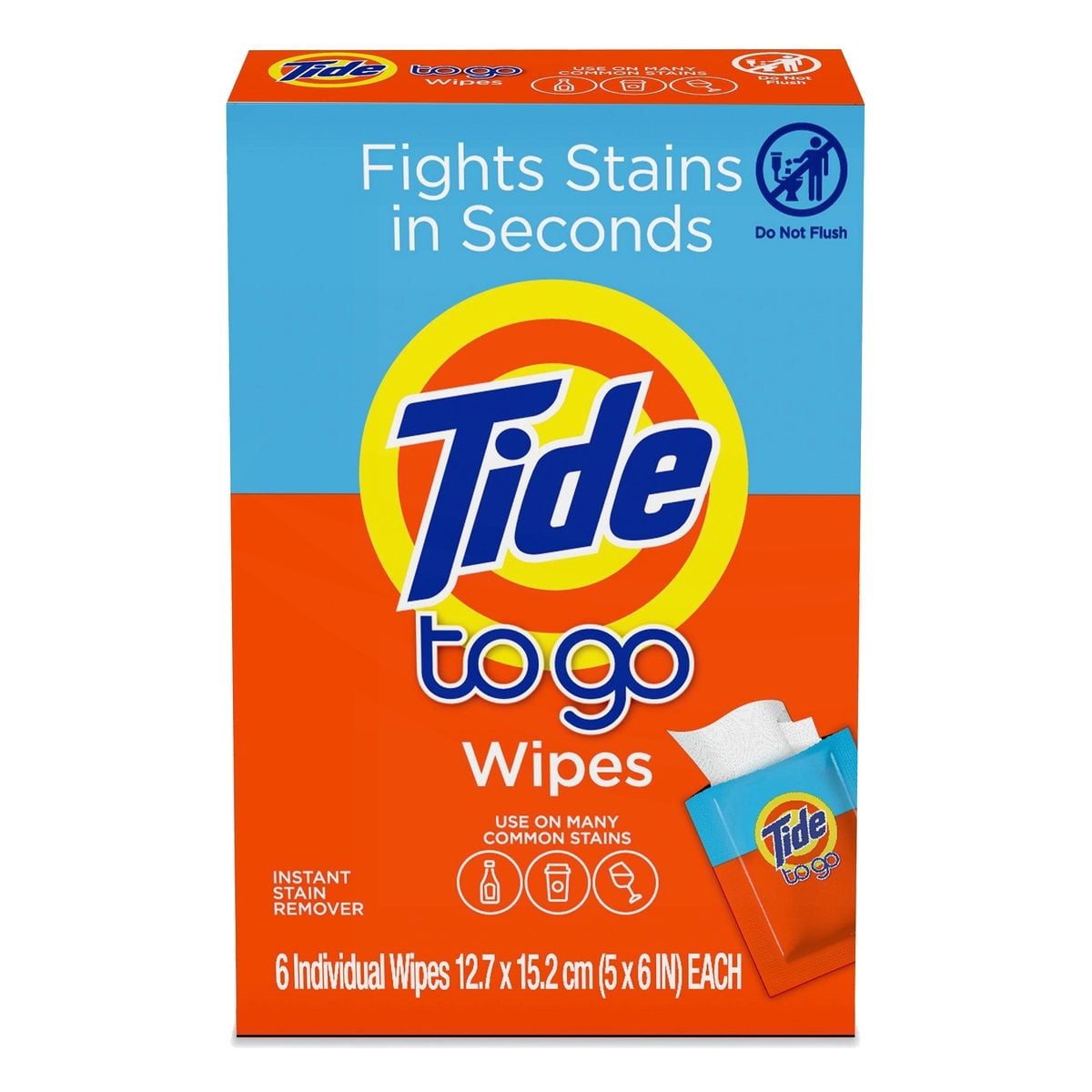 Tide To Go, Toallitas Quitamanchas, 6 Unidades