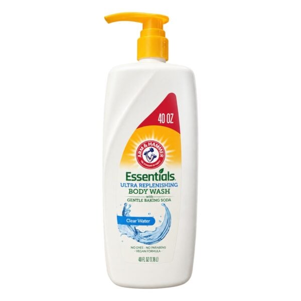 Arm & Hammer Essentials Gel de Baño Humectante, Clear Water, 40 OZ