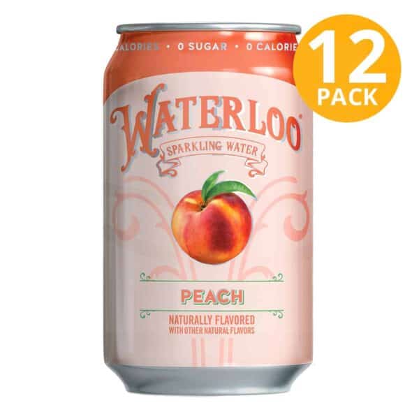 Waterloo Peach, 355 ml (Pack de 12)