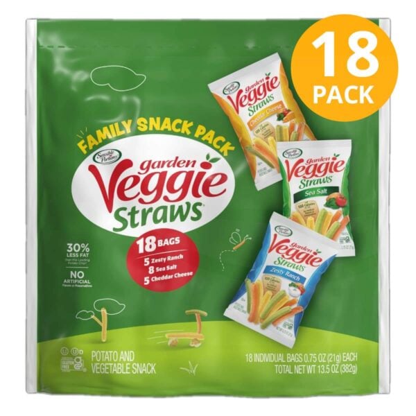 Garden Veggie Straws Variety Pack, Sensible Portions 0.75 OZ (Pack de 18)
