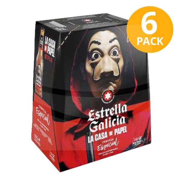 Estrella Galicia, Cerveza, Botella 330 ml (Pack de 6)