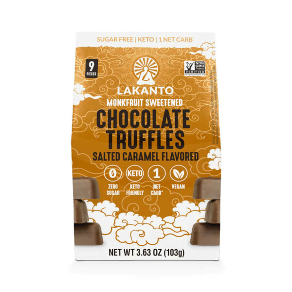 Lakanto, Chocolate Truffles Salted Caramel Flavored, 3.63 OZ