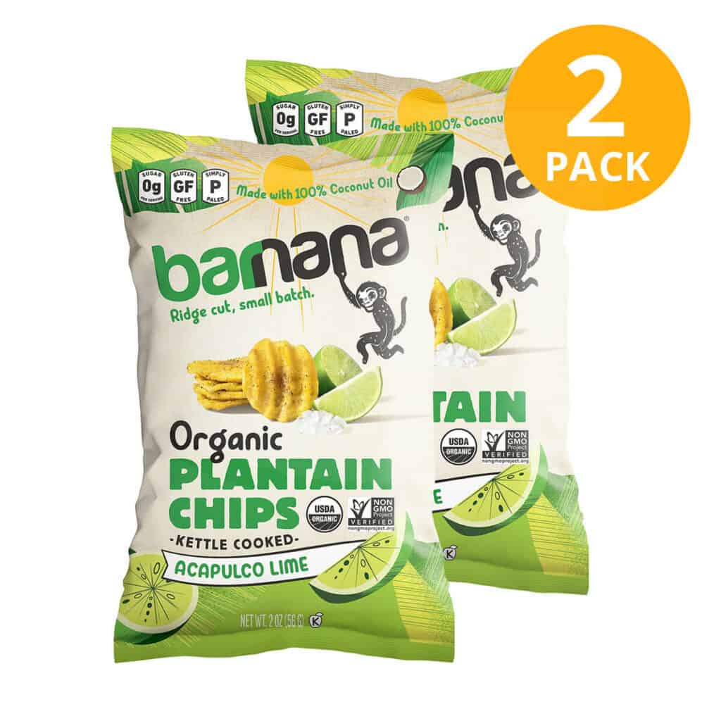 Plantain Chips Acapulco Lime, Barnana, 2 OZ (Pack de 2) Superunico El Supermercado 100