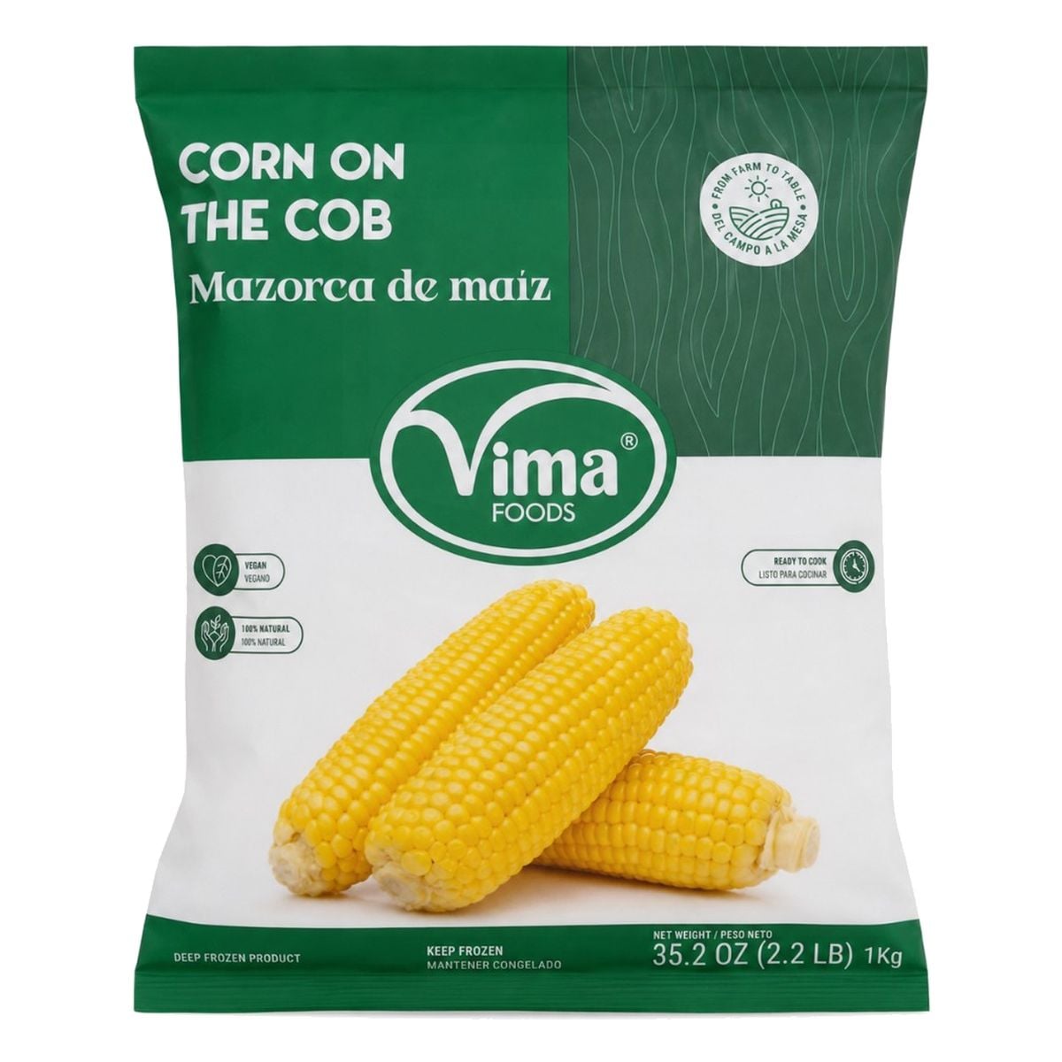 Mazorcas de Maíz Congeladas, Vima Foods 1 kg 1 Mazorcas de Maíz Congeladas, Vima Foods 1 kg