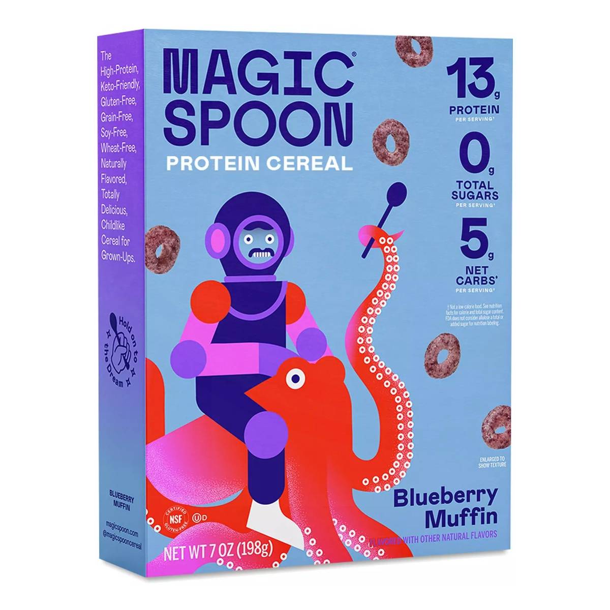 Magic Spoon Cereal, Blueberry Muffin, 7 OZ 1 Magic Spoon Cereal, Blueberry Muffin, 7 OZ