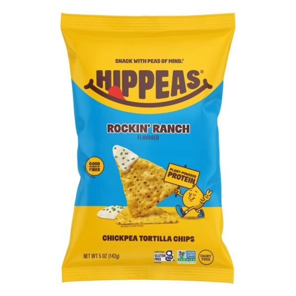 Hippeas Chickpea Tortilla Chips, Rockin' Ranch, 5 OZ