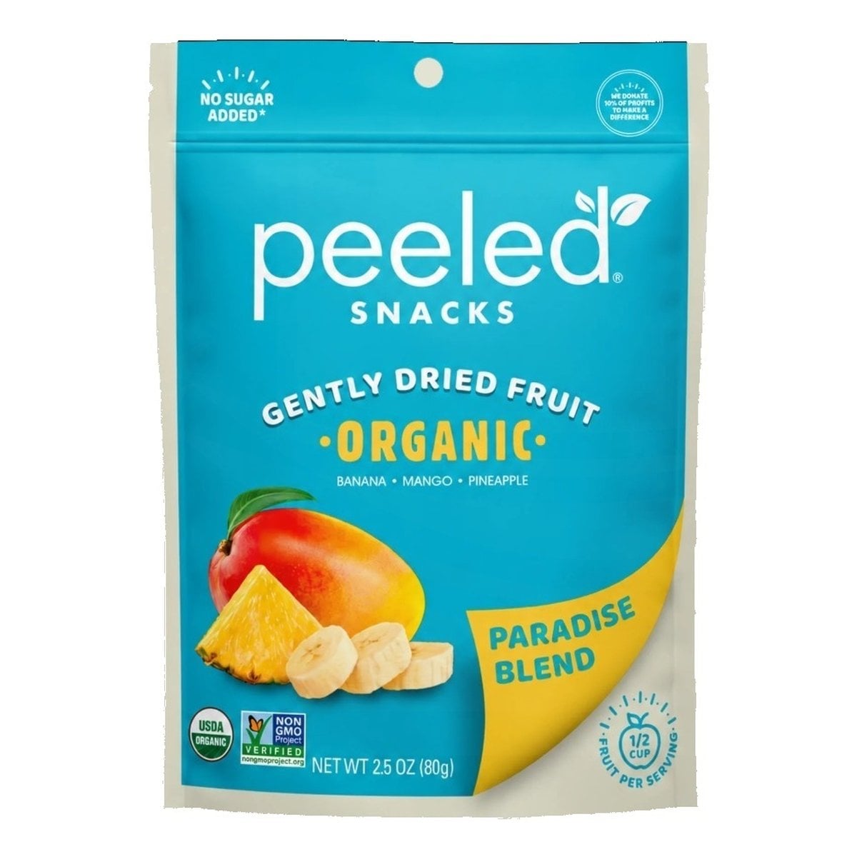 Peeled Snacks Paradise Blend Fruit (Banana, Mango, and Pineapple), 2 Peeled Snacks Paradise Blend Fruit (Banana, Mango, and Pineapple), 2.5 OZ