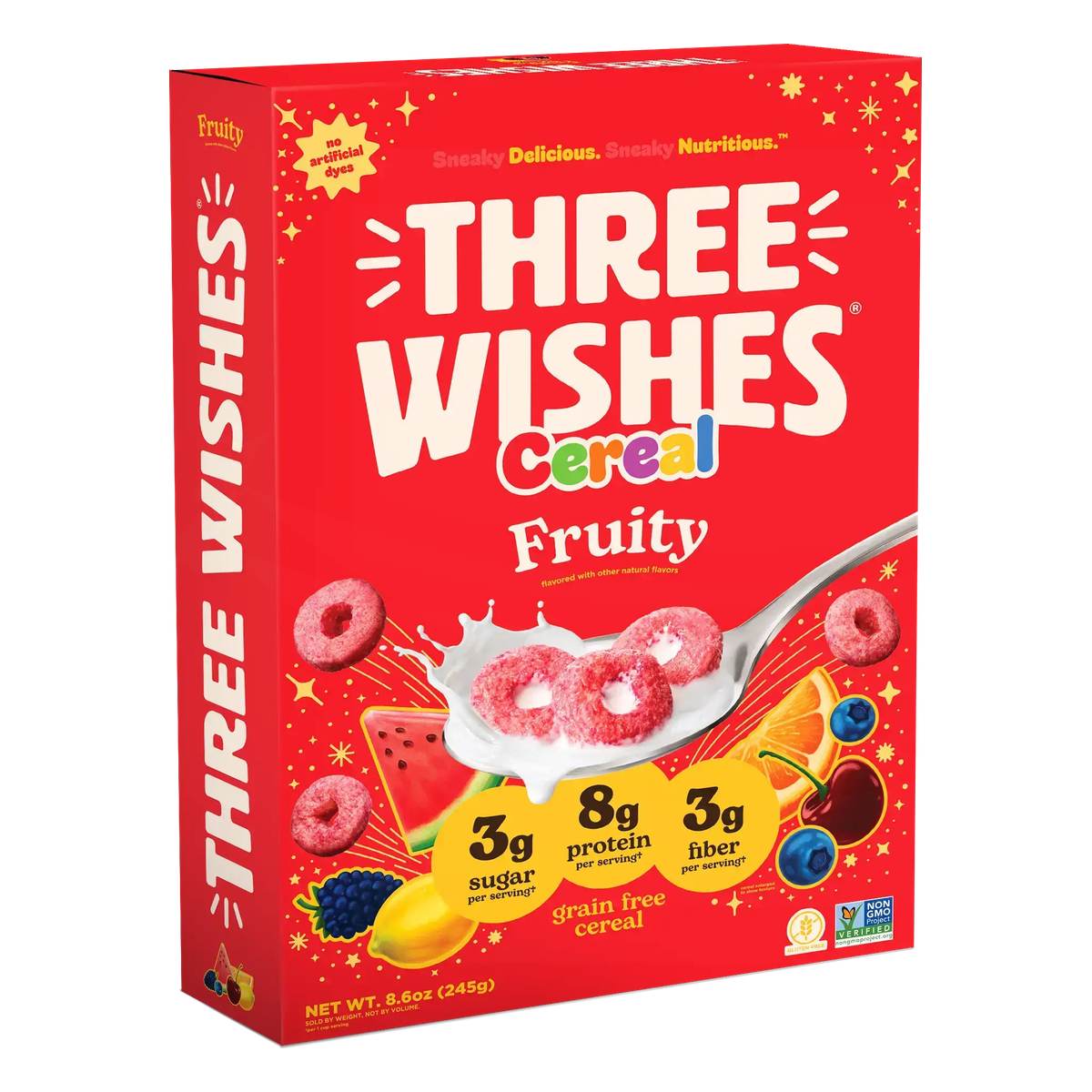 Three Wishes, Cereal Fruity, GF, 8.6 OZ