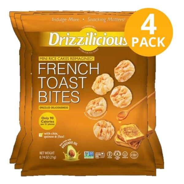 Drizzilicious French Toast Bites, 0.74 OZ (Pack de 4)