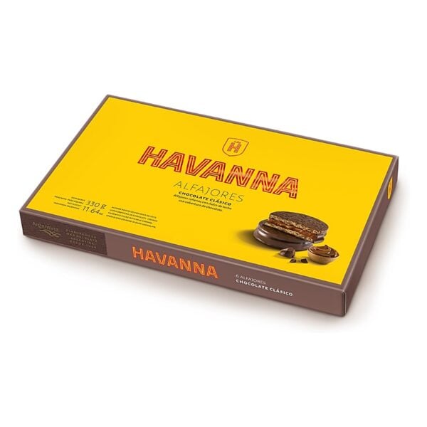 Havanna Alfajores de Chocolate Clásico, 330 gr (6 Unidades)