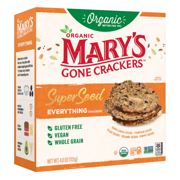 Mary's Gone Crackers Super Seed Everything, Galletas 4 OZ
