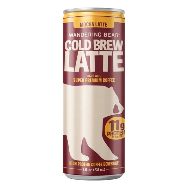 Wandering Bear High Protein Cold Brew Latte, Mocha Latte, 8 OZ